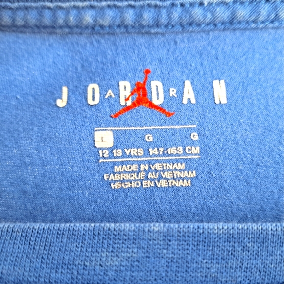 Jordan Youth Tshirt, Blue, Sz L - Picture 3 of 4